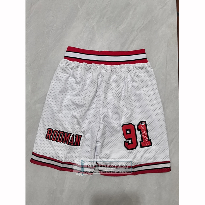 Pantalone Chicago Bulls Mitchell & Ness Just Don 1996-97 Blanco